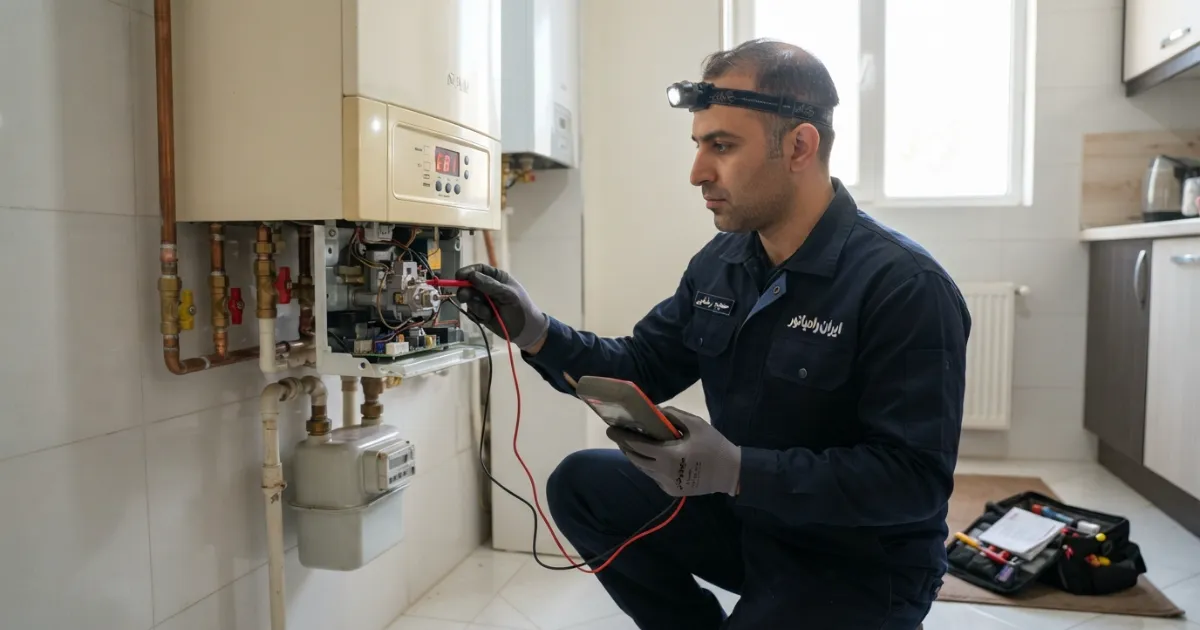 نمایش کد خطا روی صفحه پکیج دیواری